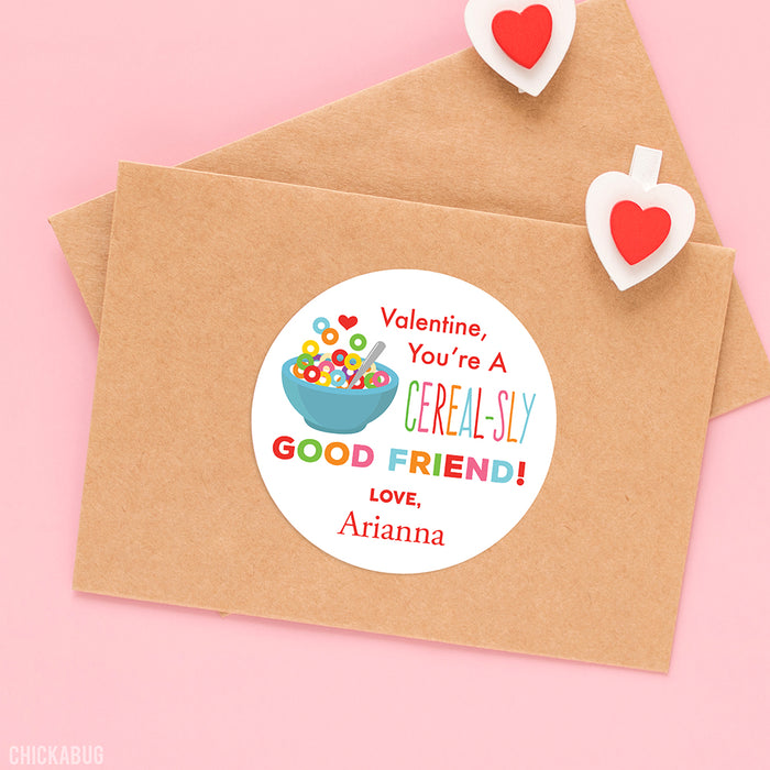 Cereal  Valentine's Day Stickers