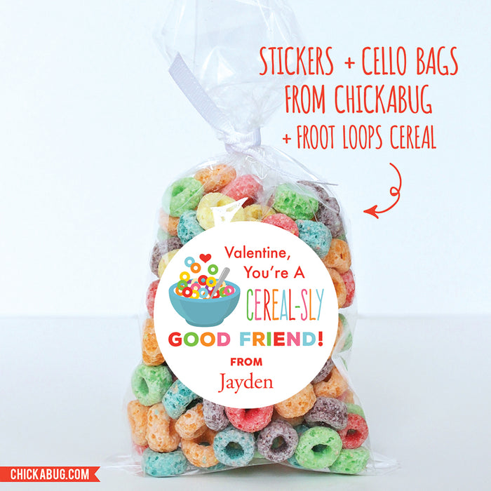 Cereal  Valentine's Day Stickers
