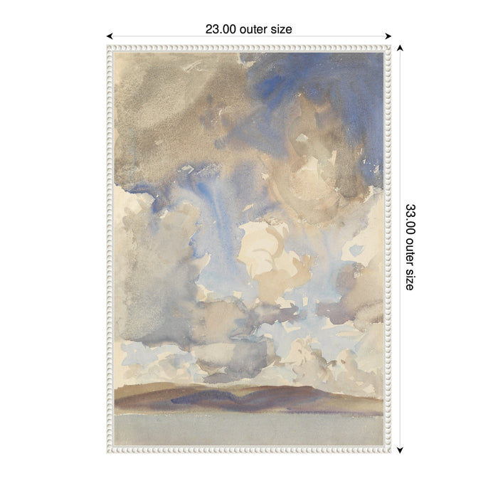 Clouds canvas reproduction after John Singer Sargent, supplier dimension illustration