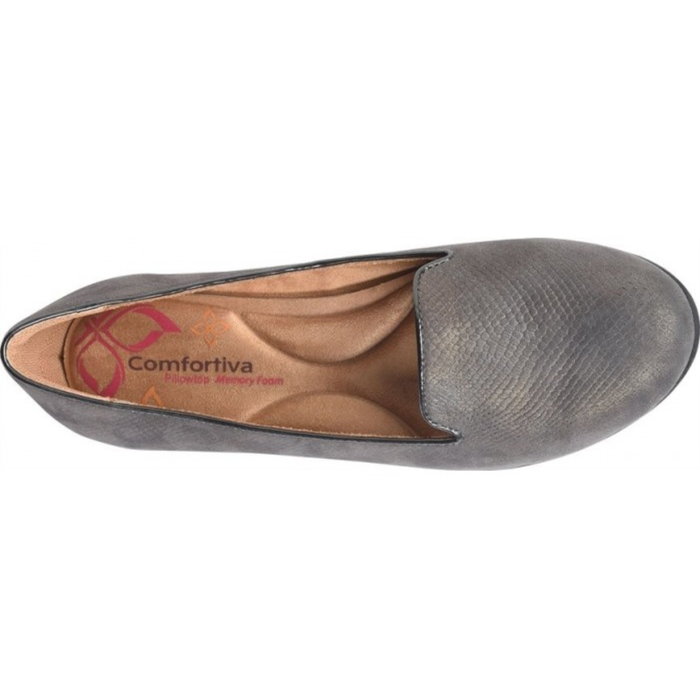 Comfortiva Women’s Marybeth Casual Flats Charcoal – CT0007508