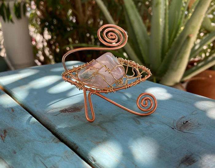 COPPER/BRONZE+  AMPHIBOLE QUARTZ EYE OF RA BRACELET