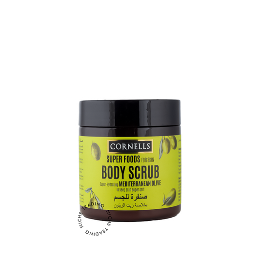 Cornells Mediterranean Olive Body Scrub Super Foods for Skin 475ml