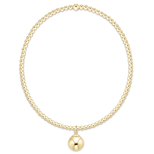 E NEWTON CLASSIC GOLD 2MM BRACELET - CLASSIC GOLD 8MM CHARM