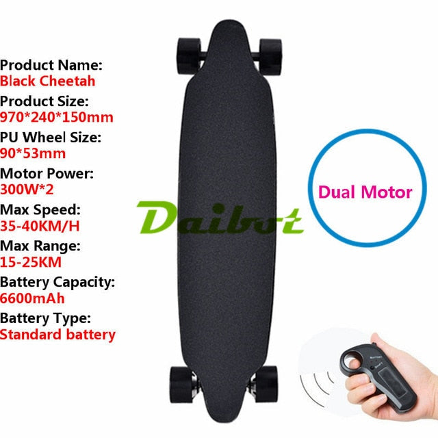 Dual Motor 600W (Black Cheetah)