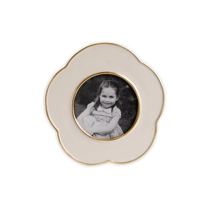 Beatriz Ball Encanto Amelia Giftables Frame — Cream flower-shaped frame with an illustrative photograph