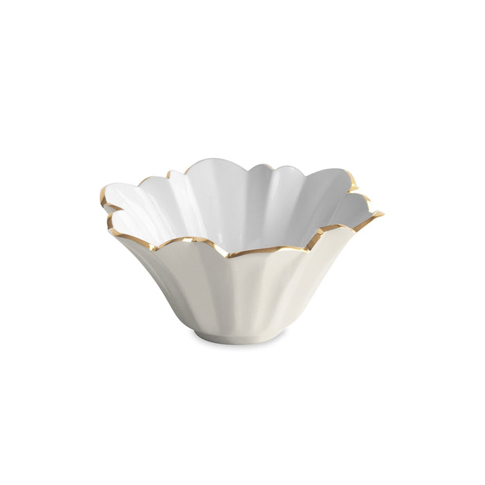 Beatriz Ball Encanto Avril Small Bowl — Small cream-and-white floral bowl isolated on white
