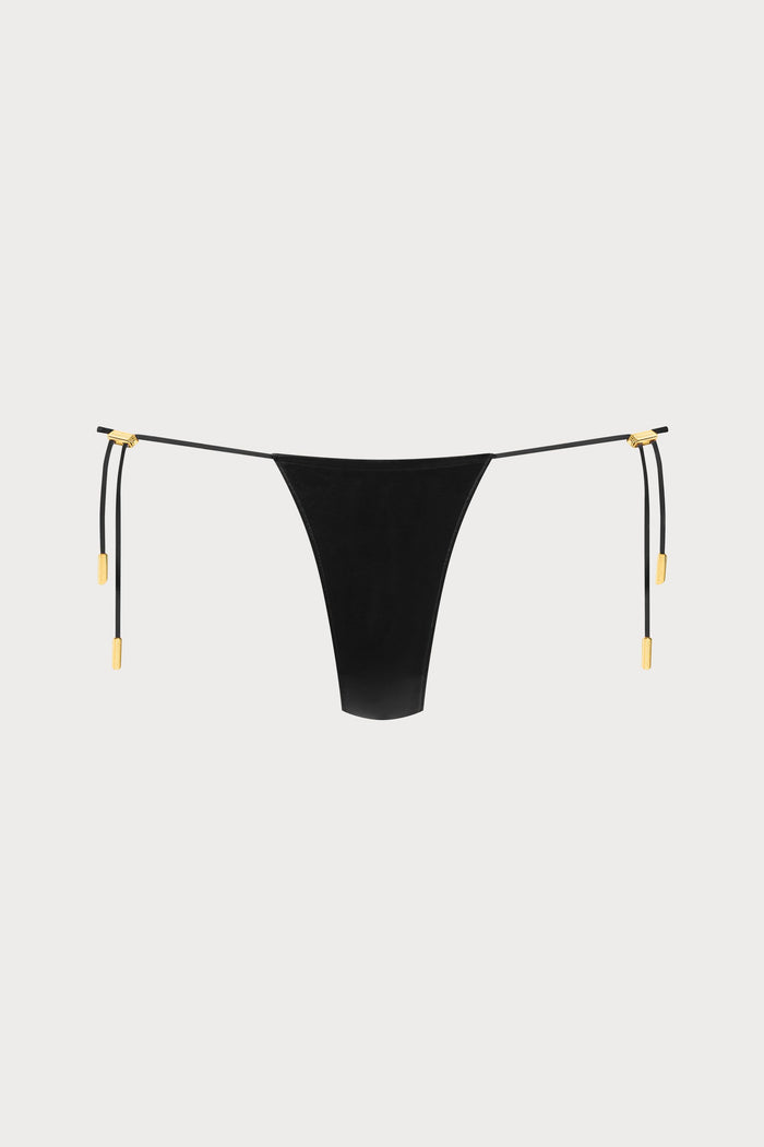 French Kiss Black Mini Thong