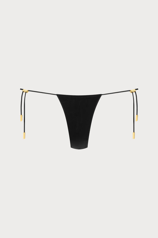 French Kiss Black Mini Thong