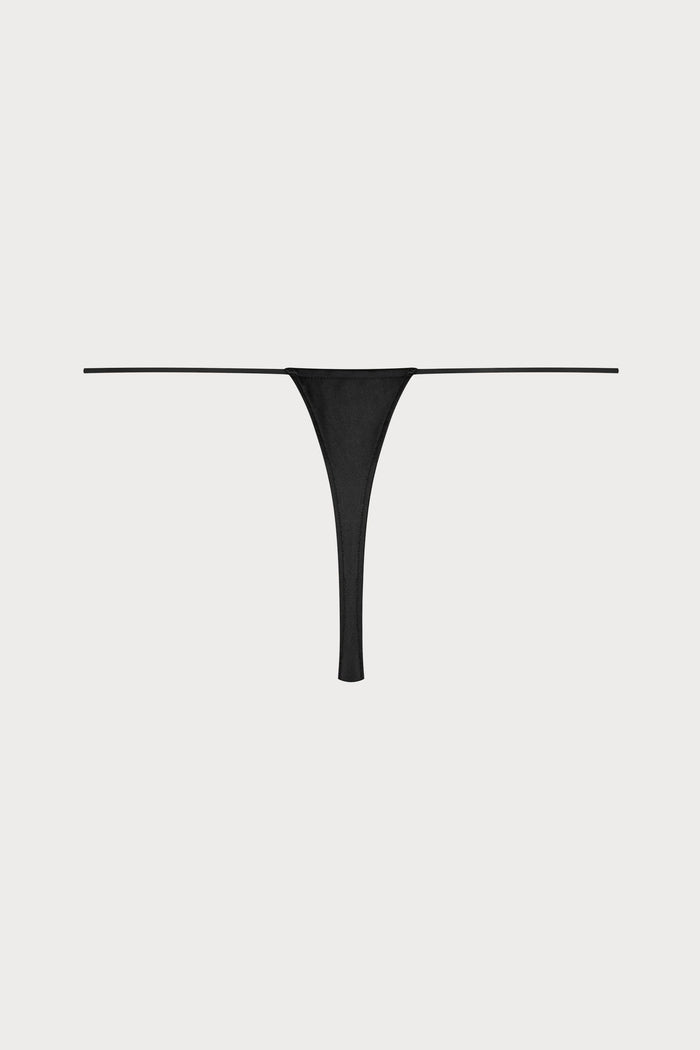 French Kiss Black Mini Thong