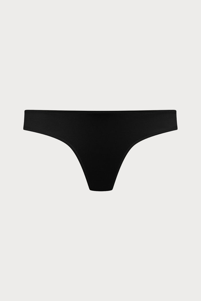 French Kiss Black Open Back Brief