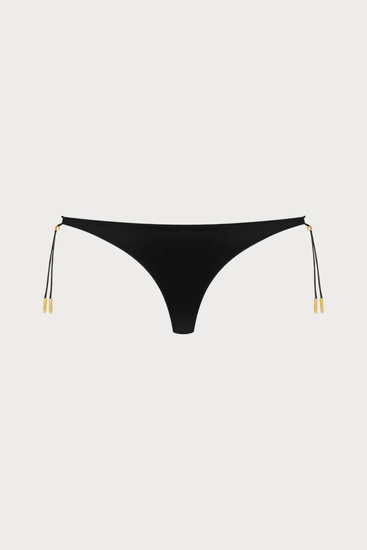 French Kiss Black Strap Thong