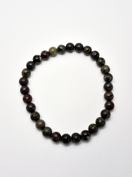 Gemstone Bead Bracelet - Jasper Dragonstone 6 mm