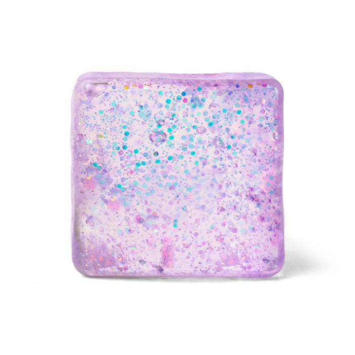 Goolala Squishies Cube, Blue Glitter Sensory Squeeze Toy DM Merchandising, Inc. Purple