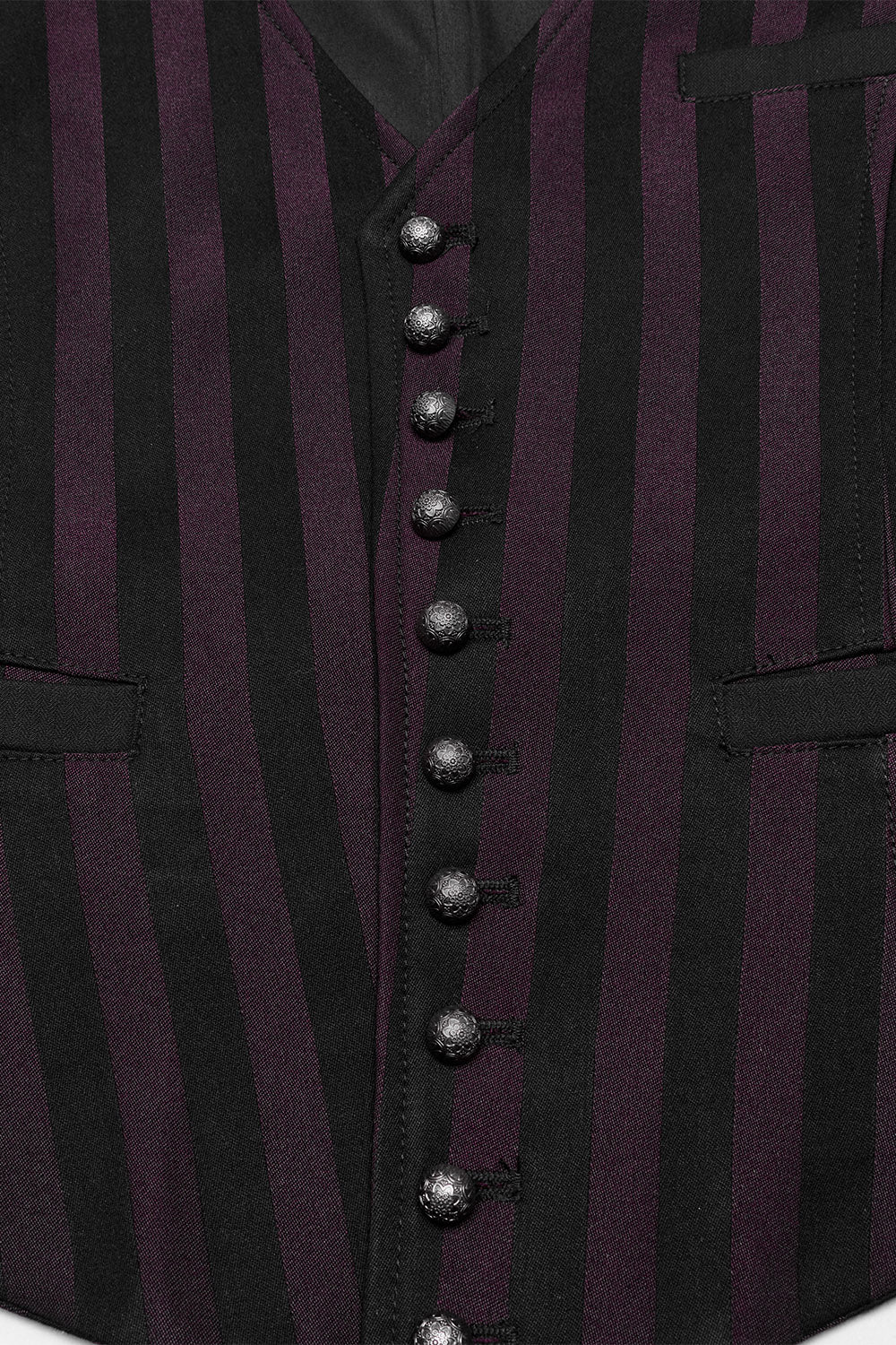 Crimson Manor Striped Waistcoat [Black/Red]