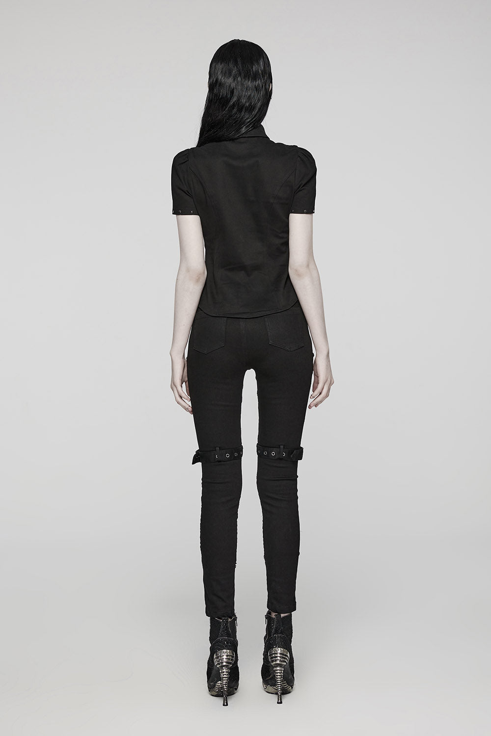 Abyss Fishnet Cutout Skinny Jeans