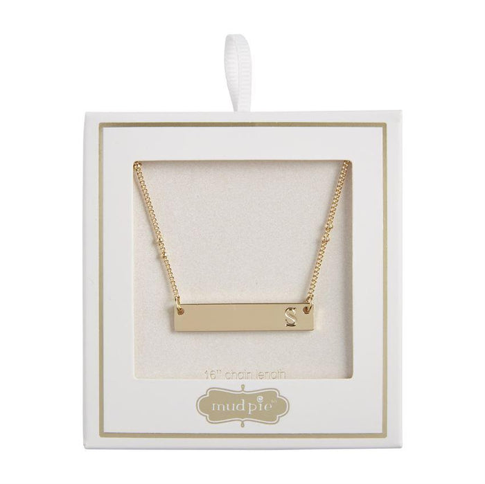 Initial Bar Necklace by Mud Pie Mud Pie Necklace