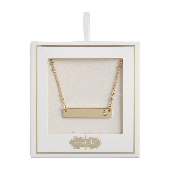 Initial Bar Necklace by Mud Pie Mud Pie Necklace E
