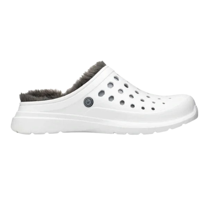 Joybees Women’s Lined Clog Faux Fur Lining White – 1539861