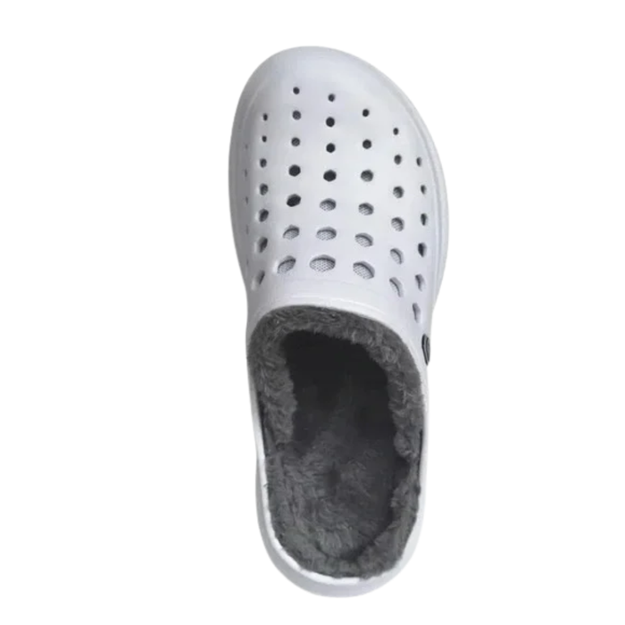Joybees Women’s Lined Clog Faux Fur Lining White – 1539861