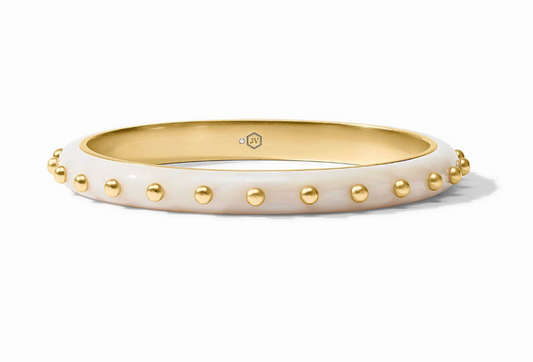 JULIE VOS COLETTE BANGLE  - ALABASTER - 2 SIZES