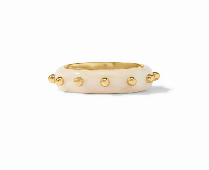 JULIE VOS COLETTE STACKING RING - ALABASTER - 3 SIZES