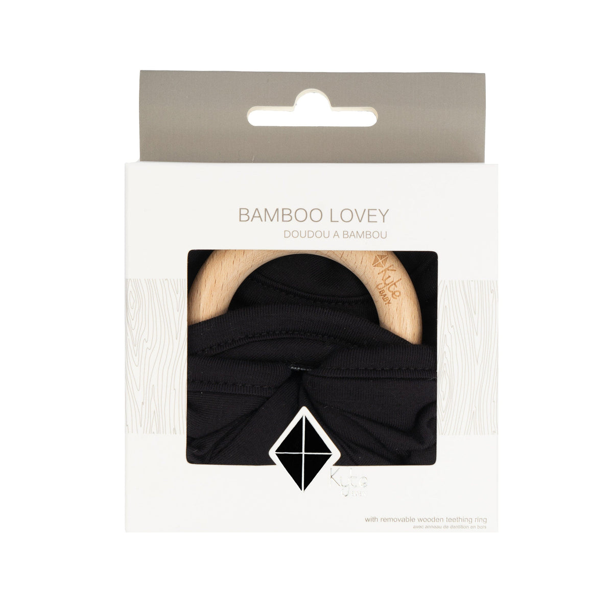 Lovey in Midnight with Removable Wooden Teething Ring