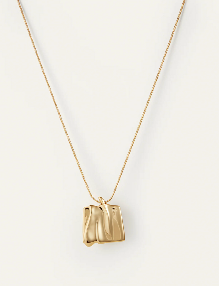 LARGE SUNDRA PENDANT NECKLACE - GOLD OR SILVER