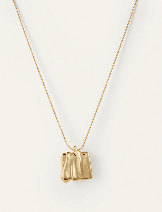 LARGE SUNDRA PENDANT NECKLACE - GOLD OR SILVER