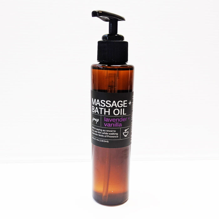 Lavender / Vanilla Massage + Bath Oil - ships directly from maker