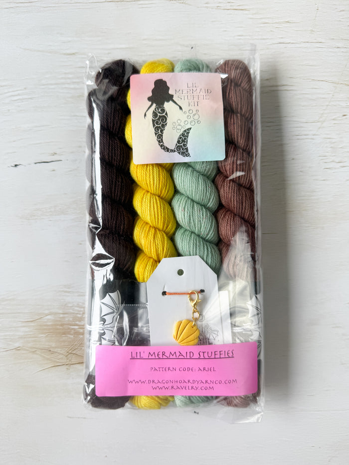 LiL' Mermaid Stuffie Mini Skein Set by Dragon Hoard Yarn