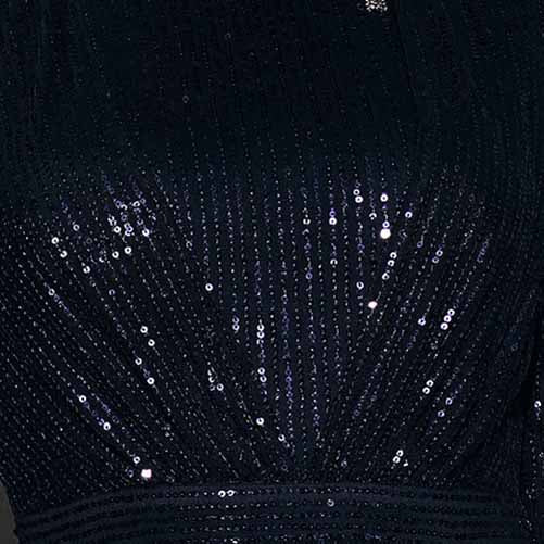 Long Sleeve Sequin Mermaid Dress Black Sparkly Prom Dress