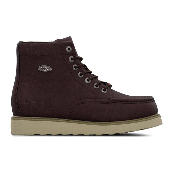 Lugz Men's Monterey Steel Toe Work Boot Brown – 6451