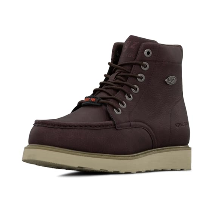 Lugz Men's Monterey Steel Toe Work Boot Brown – 6451