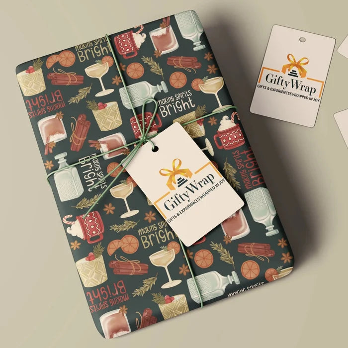 Making Spirits Bright Wrapping Paper - Double Sided! - pickup or in person shop only