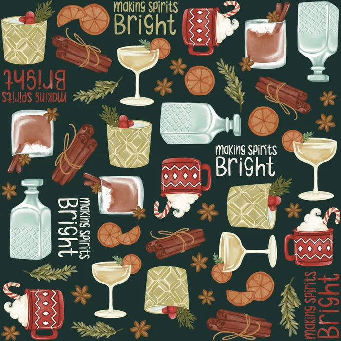 Making Spirits Bright Wrapping Paper - Double Sided! - pickup or in person shop only