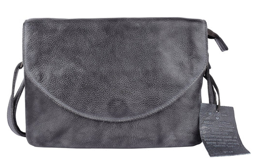 Marcus Handcrafted Leather Crossbody Bags: Charcoal Latico Leathers