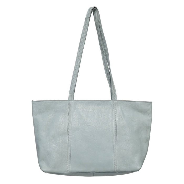 Margot Handcrafted Leather Tote/Shoulder Bags: Sky Blue Latico Leathers