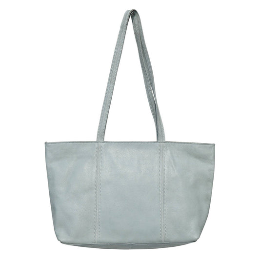 Margot Handcrafted Leather Tote/Shoulder Bags: Sky Blue Latico Leathers
