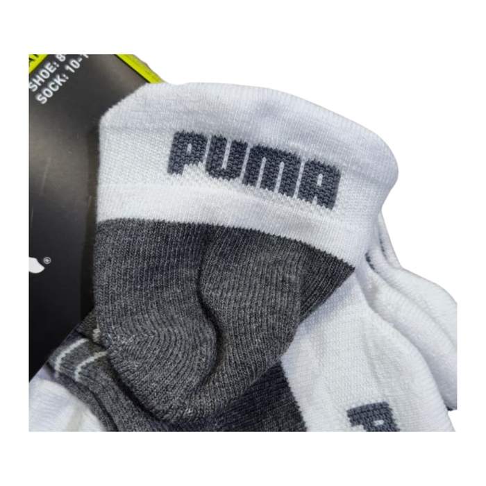 Puma Men’s Low-Cut No-Show Socks – 6-Pair White/Grey
