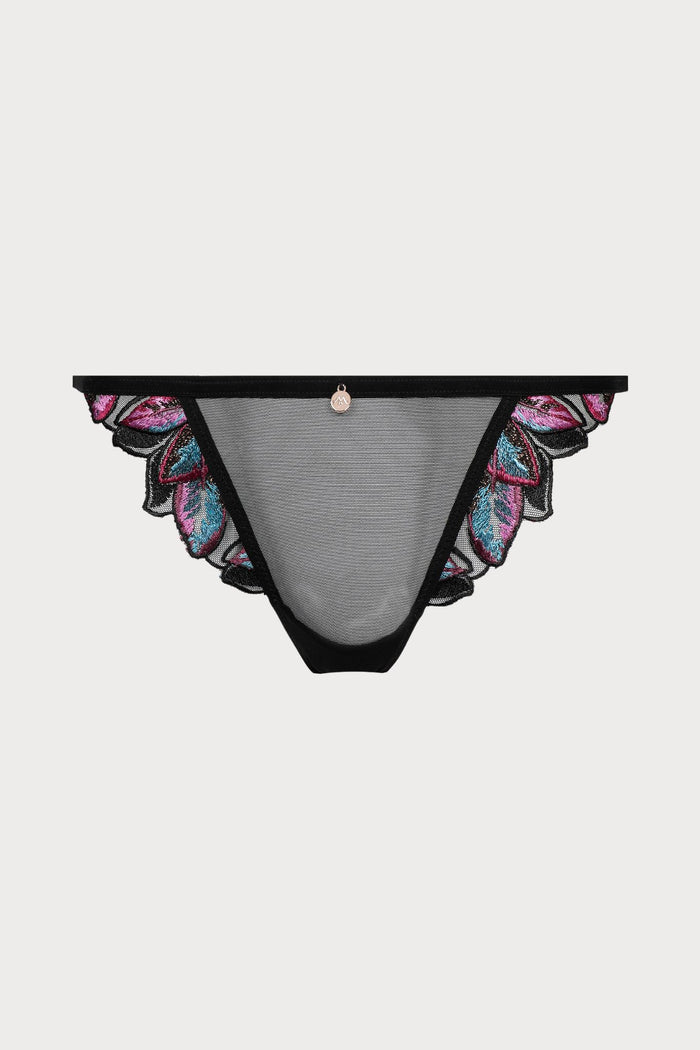 Atelier Amour Oiseau de Paradis Brief in Black - Naughty Knickers