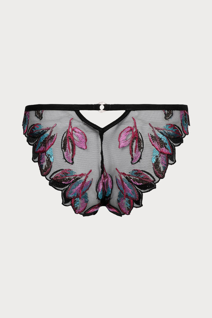 Atelier Amour Oiseau de Paradis Brief in Black - Naughty Knickers