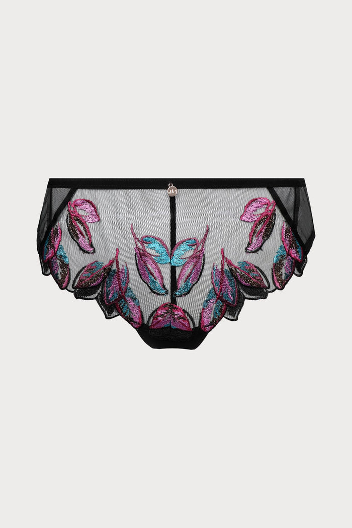 Atelier Amour Oiseau de Paradis Shorty in Black - Naughty Knickers