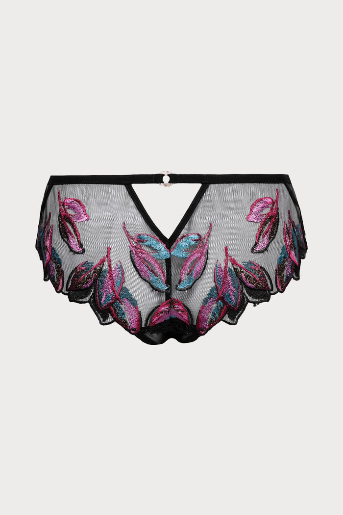 Atelier Amour Oiseau de Paradis Shorty in Black - Naughty Knickers