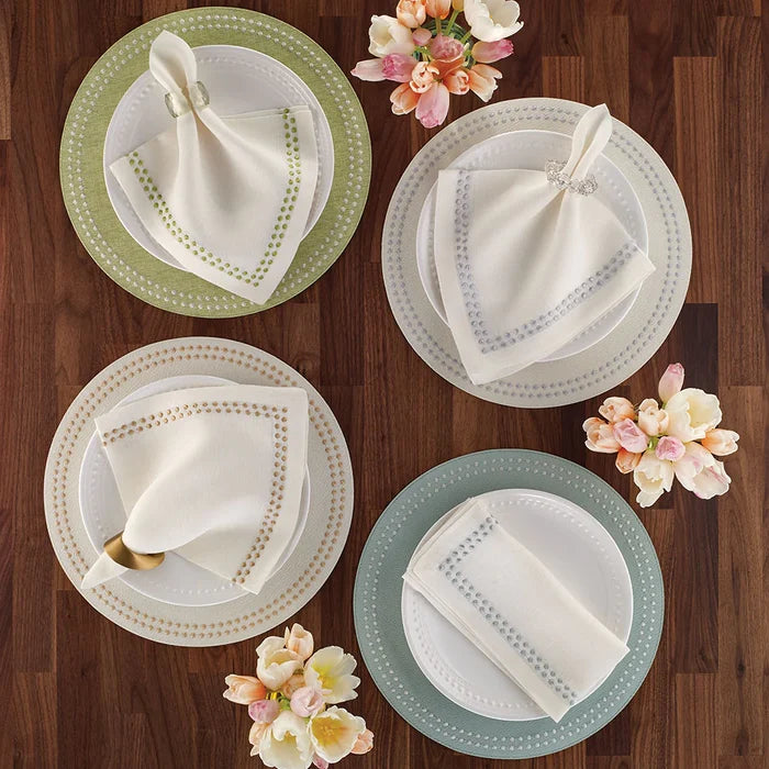 Pearls Linen Napkins Table Linens Bodrum