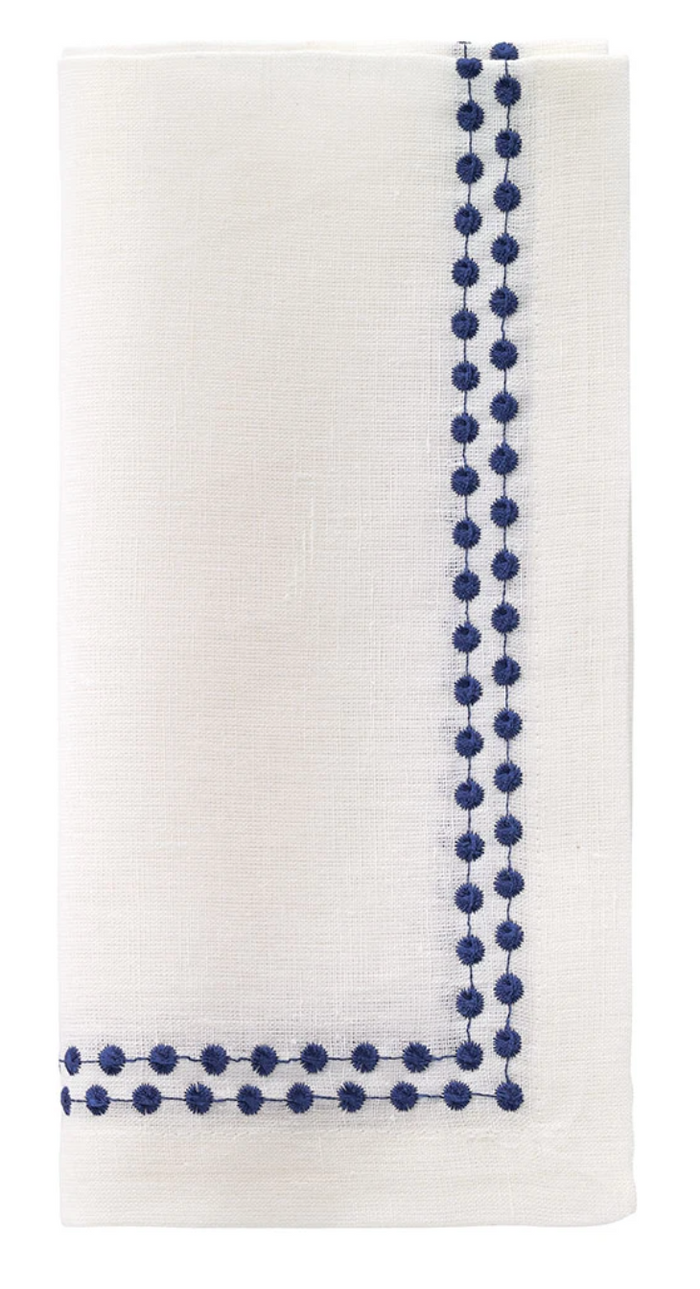 Pearls Linen Napkins Table Linens Bodrum Navy