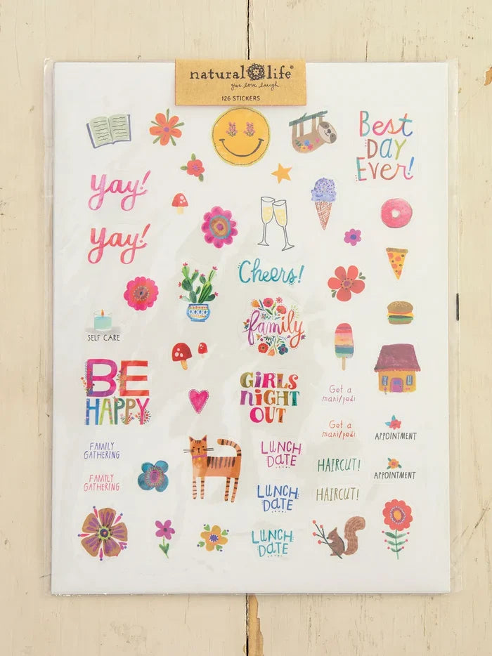Planner Sticker Set, 3-Page Variety Natural Life Planner