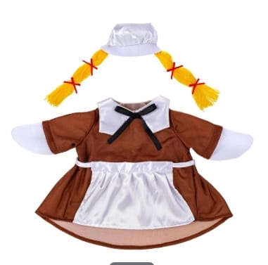 Porch Goose Outfit, Harvest Pilgrim Couple Evergreen Novelty