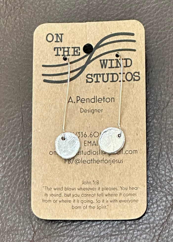 Refined by Fire Hand Crafted Silver Earrings On the Wind Studios Earring Disc