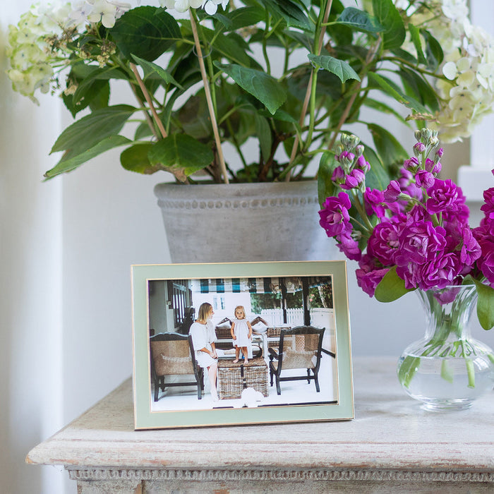 Sage & Silver Enamel Picture Frame Picture Frames Addison Ross