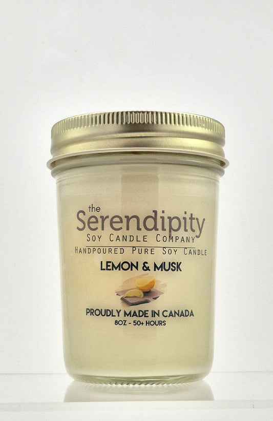 Serendipity Soy Wax Candle - Lemon & Musk